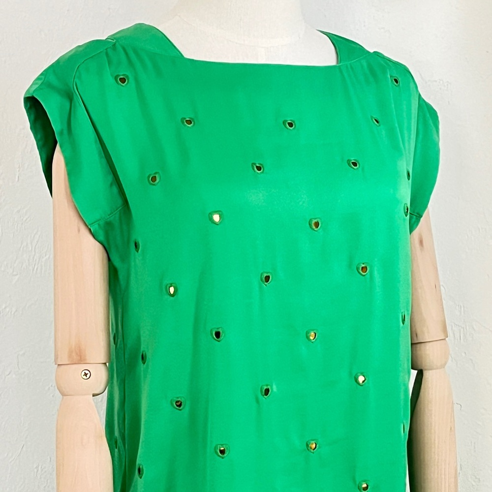 Hoss Intropa Kelly Green dress with heart mirrored accents